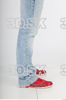 Calf blue jeans red boots photo reference of Regelio 0007